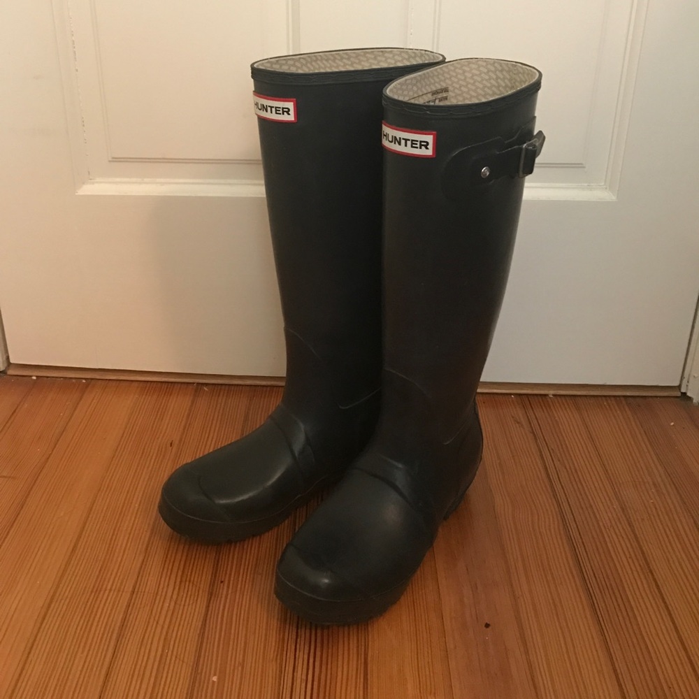 Dark navy hunter boots